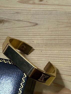 Fashion Jewelry Gold  Women's 'K' Initial Cuff Bracelet